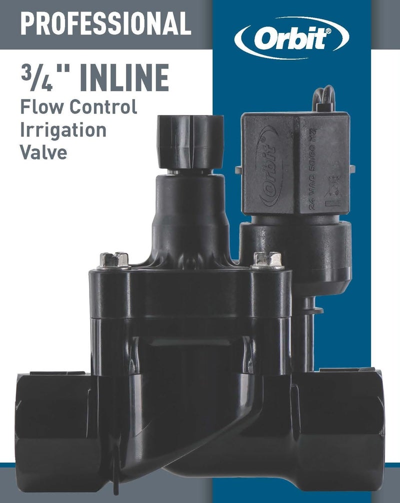 Orbit Pro 3/4"" FPT L-Series Automatic Inline Sprinkler Valve with Flow Control - 57290 - Image 3